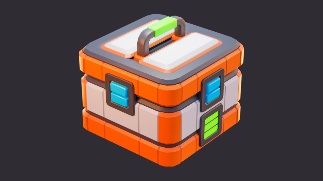 Media 1 for listing Low Poly Sci-Fi Crate
