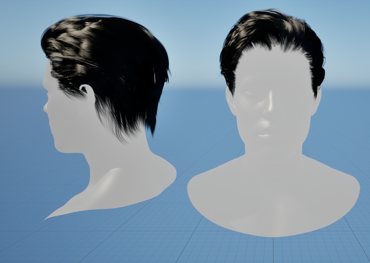 Media 1 for listing Real-time Realistic Male Hairstyle 01 Groom for Humans