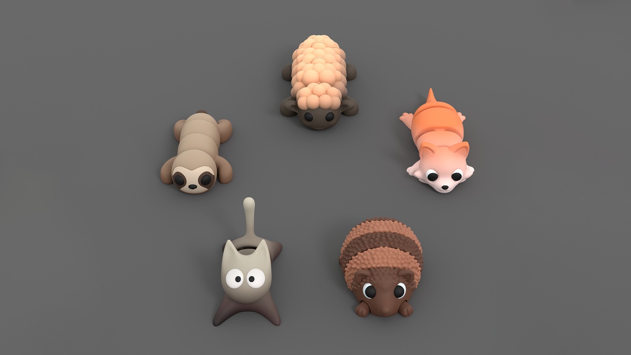 Media 1 for listing Cute Stylized Woodland Animal Pack – Low Poly Cartoon Forest Creatures