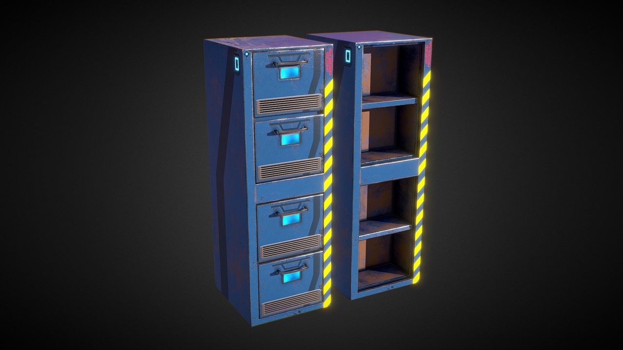 Media 1 for listing Cyberpunk Filing Cabinet