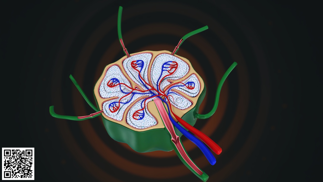出品Human Lymph Node Cross Section – Detailed Lymphatic System 3D Modelのメディア1
