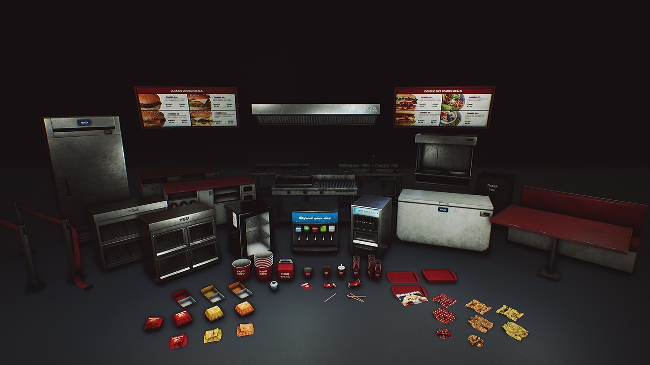 Media 1 for listing Fast Food Props Vol 1