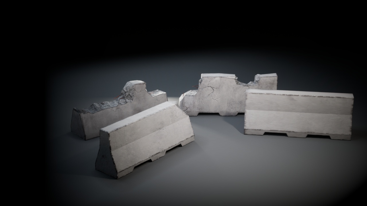 Media 1 for listing Concrete Road Barriers Set