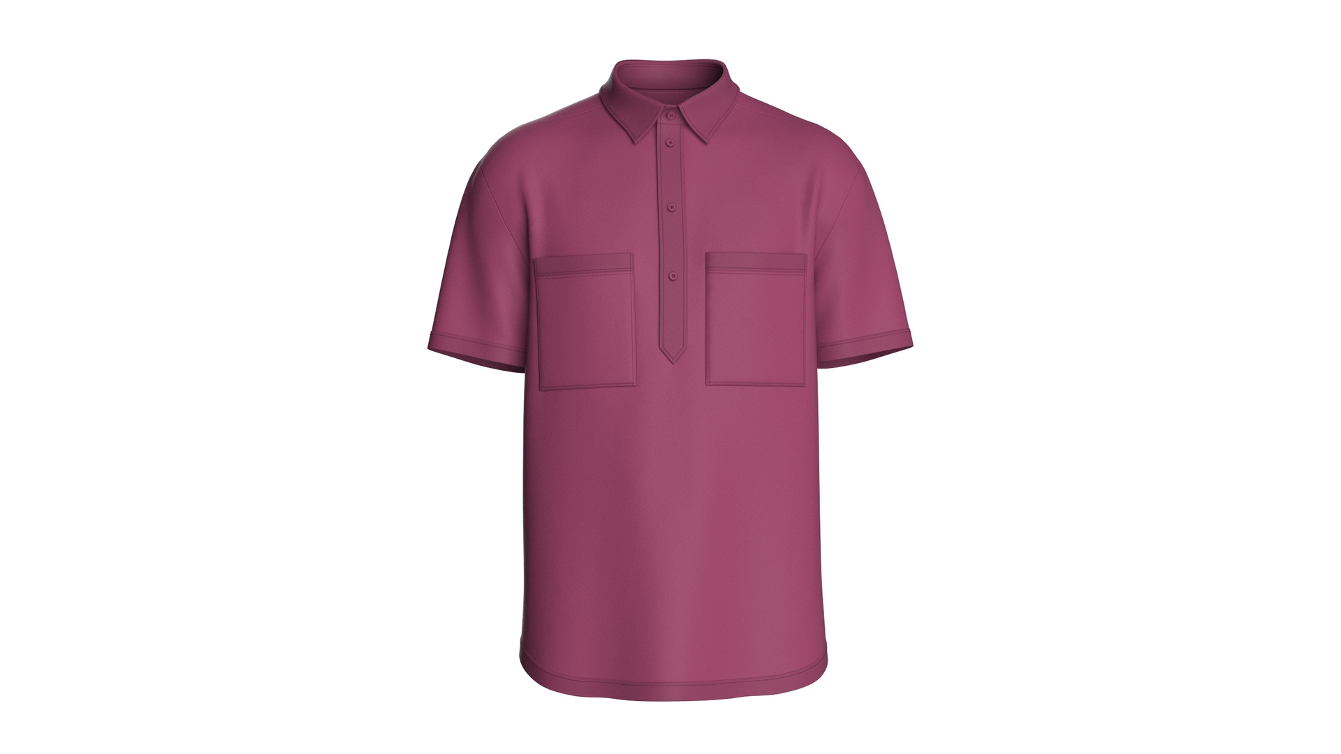 Media 1 for listing Men Short Sleeve Dual Pocket Polo Shirt | High Poly