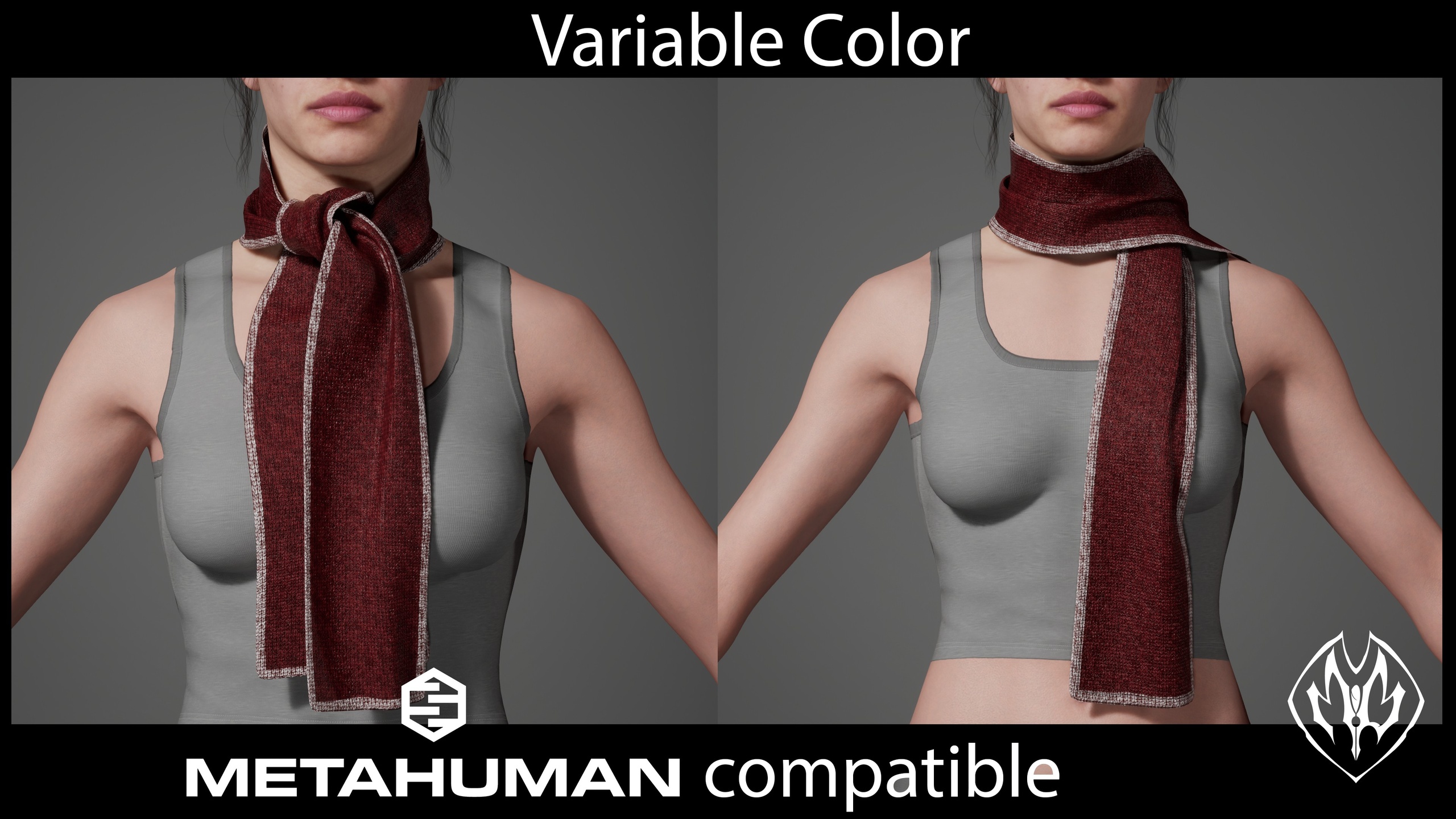 Media 1 for listing Two High quality woolen scarf for metahumans