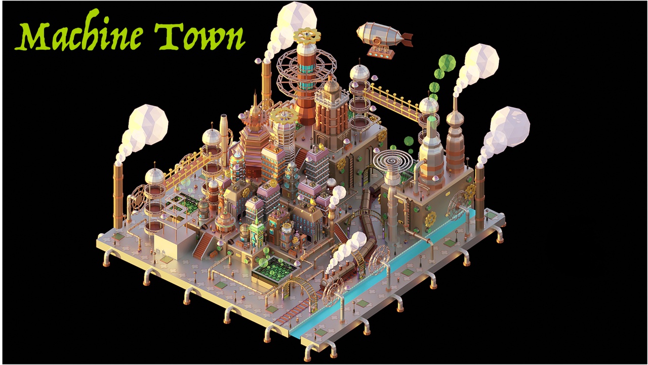 Media 1 for listing Machine Town Low Poly