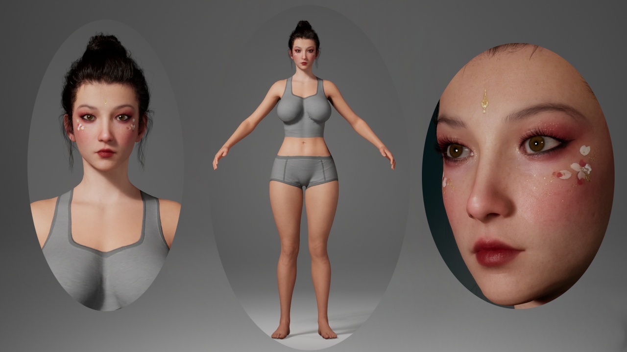 Media 1 for listing Editable MetaHuman female character - Ailian.With hair, no clothing included.