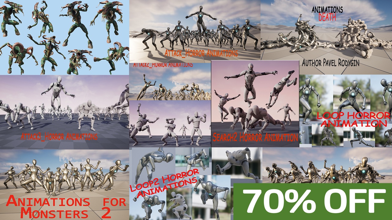 Media 1 for listing Hyper Pack HORROR Animations (12 packs)