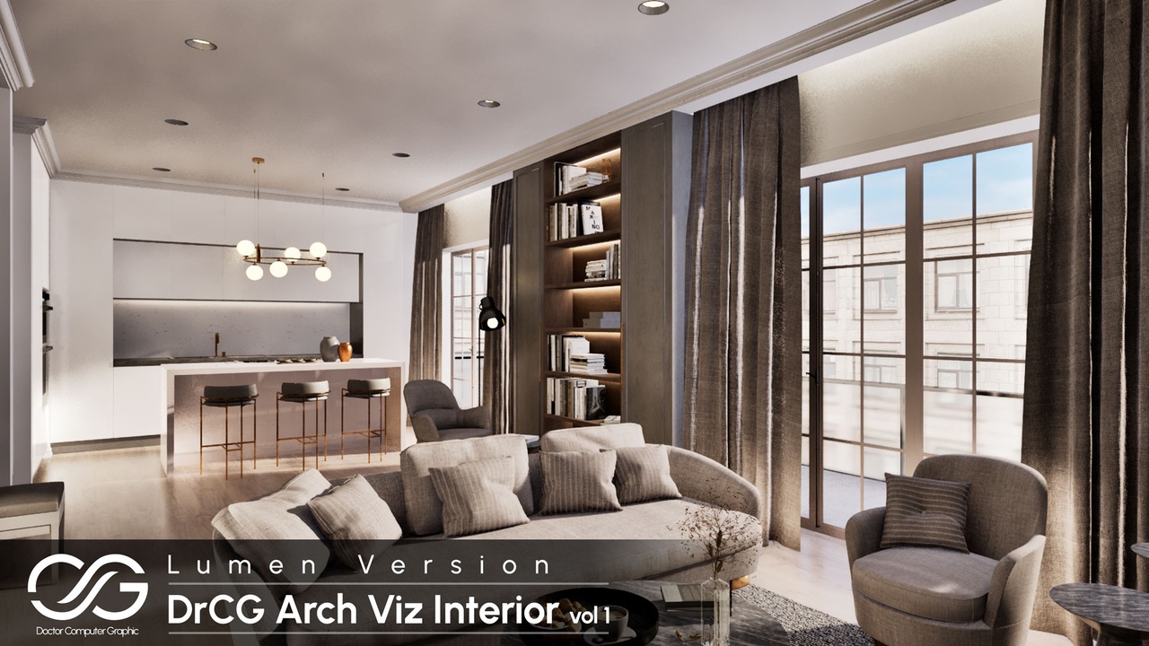 Media 1 for listing DrCG Arch Viz Interior vol 1 Realistic Lighting with Lumen