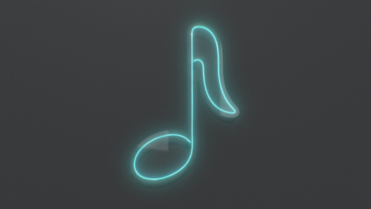 Media 1 for listing Music Note 2 - Neon Sign