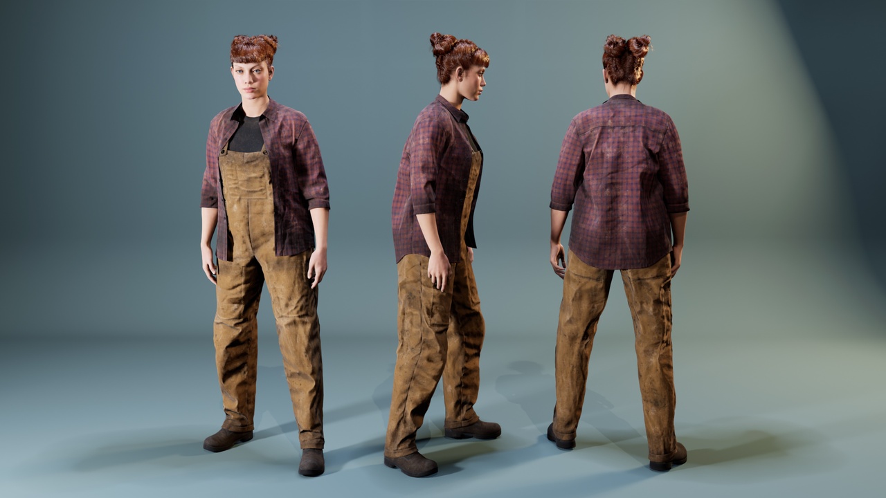 Media 1 for listing Parametric Workwear Outfit Pack – MetaHuman Clothing for Male & Female