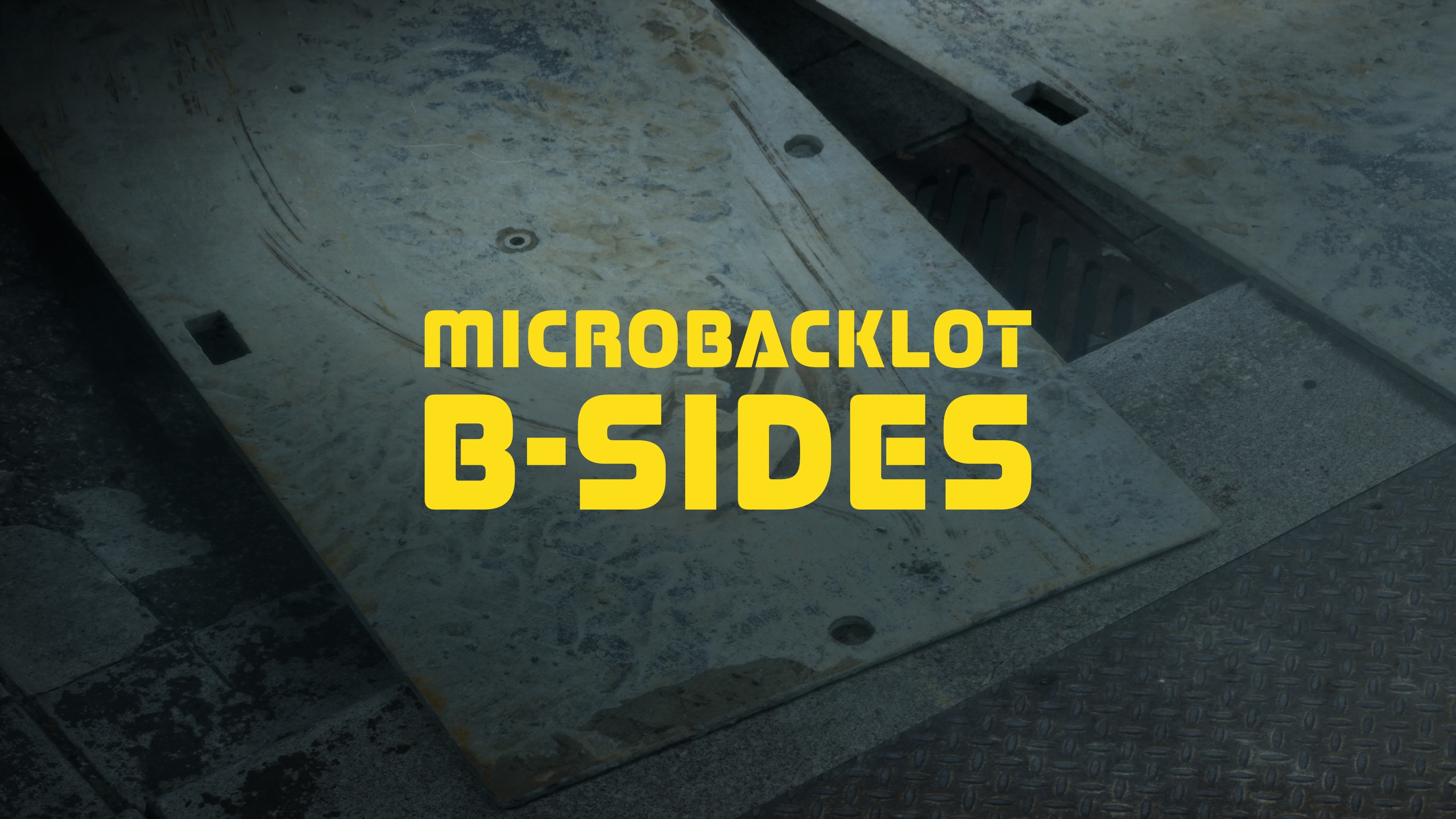 Media 1 for listing MICROBACKLOT | B-SIDES // Dirty Steel Construction Road Plate [Double-Sided]