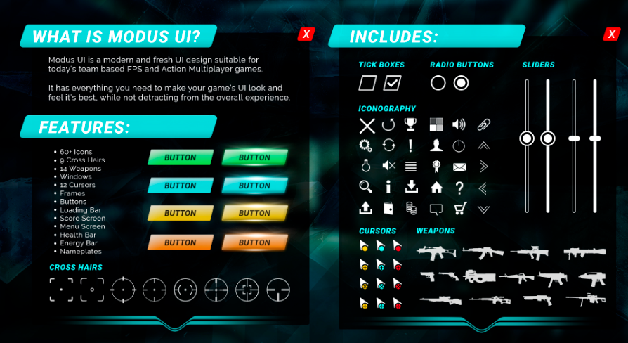 Fps Ui Example Modus UI Futuristic FPS UI Theme | Fab