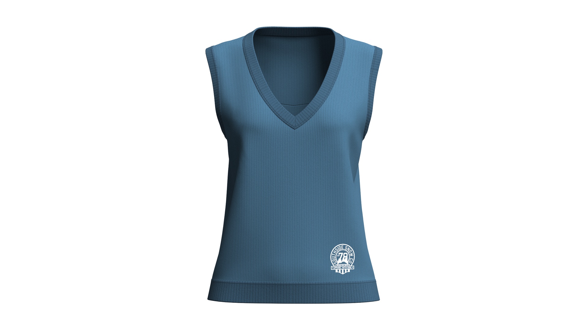 Media 1 for listing Girls V-Neck Ribbed Sleeveless Sweater | High Poly