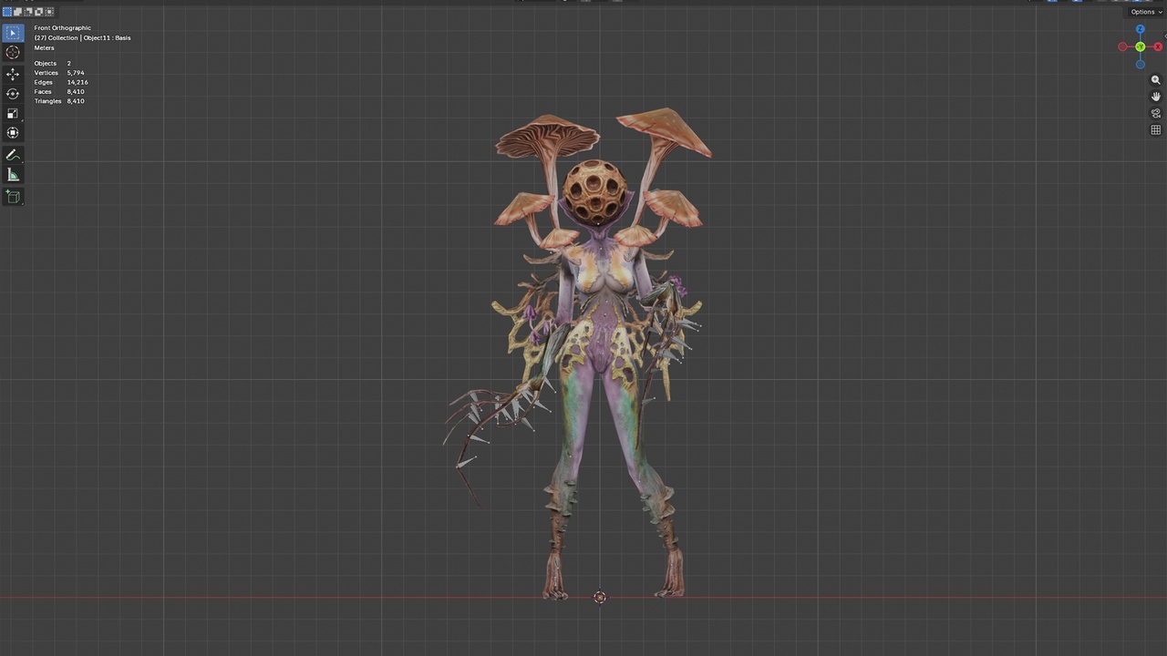 Media 1 for listing Mushroom Demon Fungal Humanoid Creature Animated GameReady