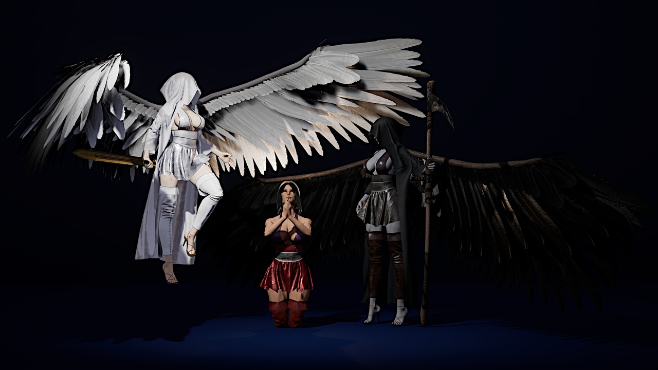 Media 1 for listing Lady Death Angel female character 3 in 1 with 2 weapons