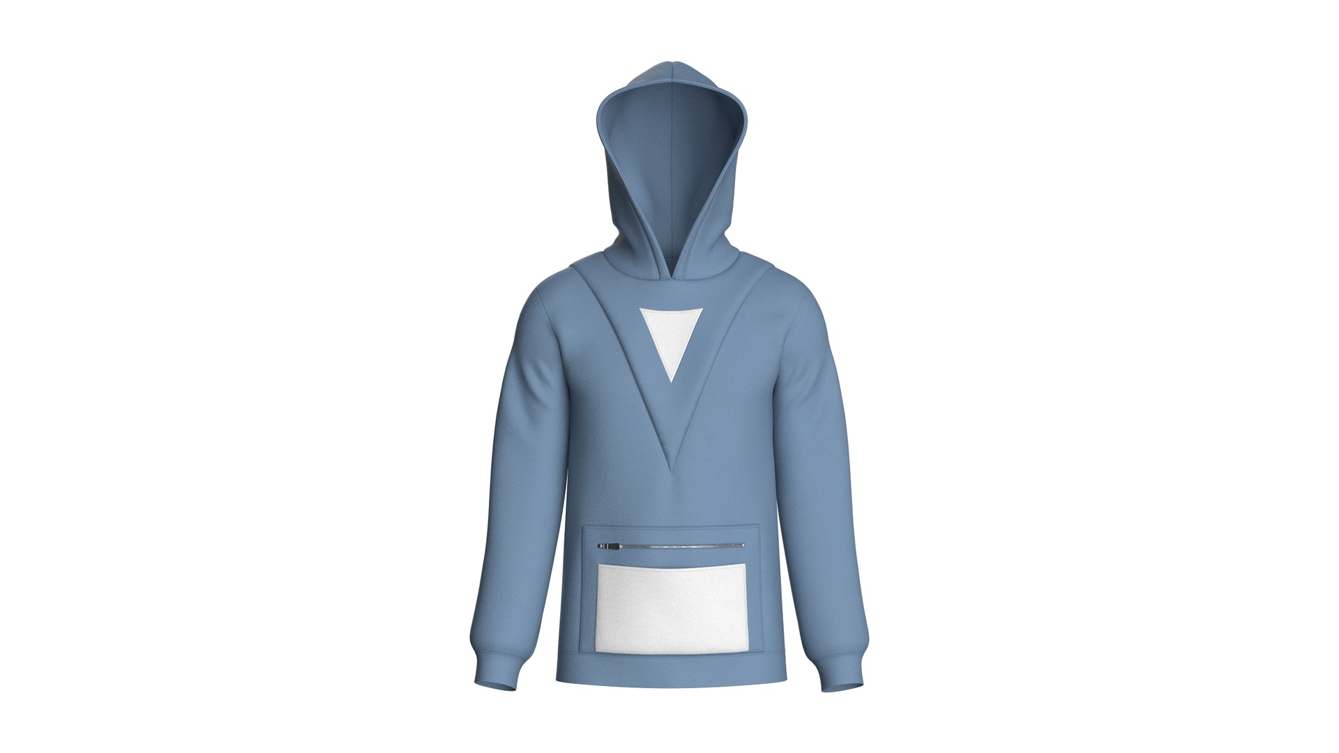 Media 1 for listing Men V-Neck Zip Pocket Hoodie | High Poly