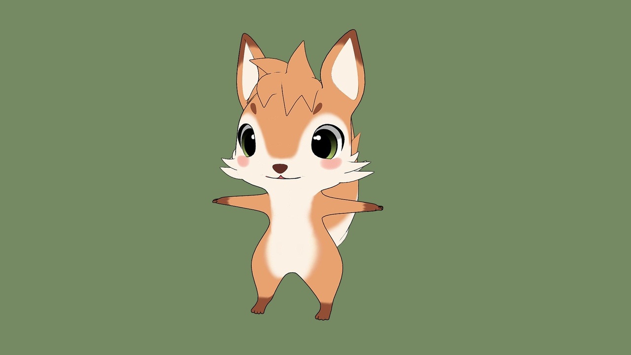 Media 1 for listing Stylized Toon Squirrel