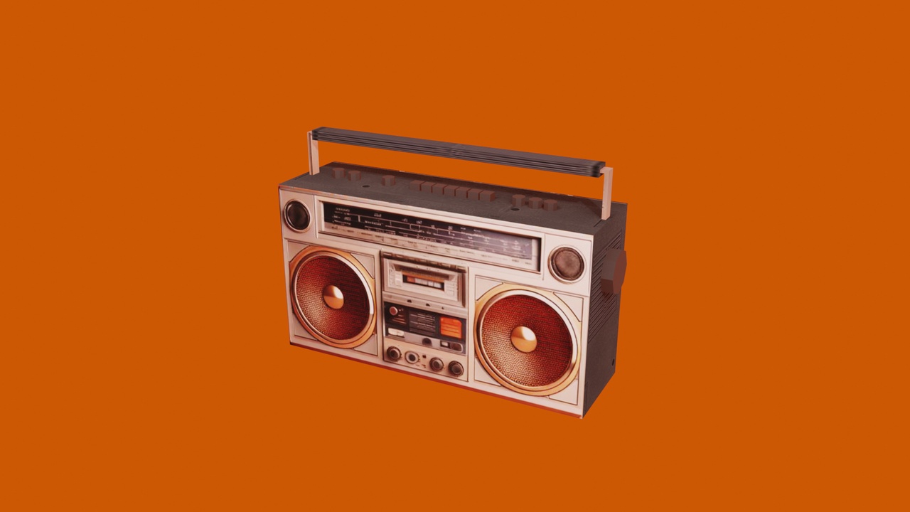 商品 Low Poly: vintage Boombox 的媒体 1