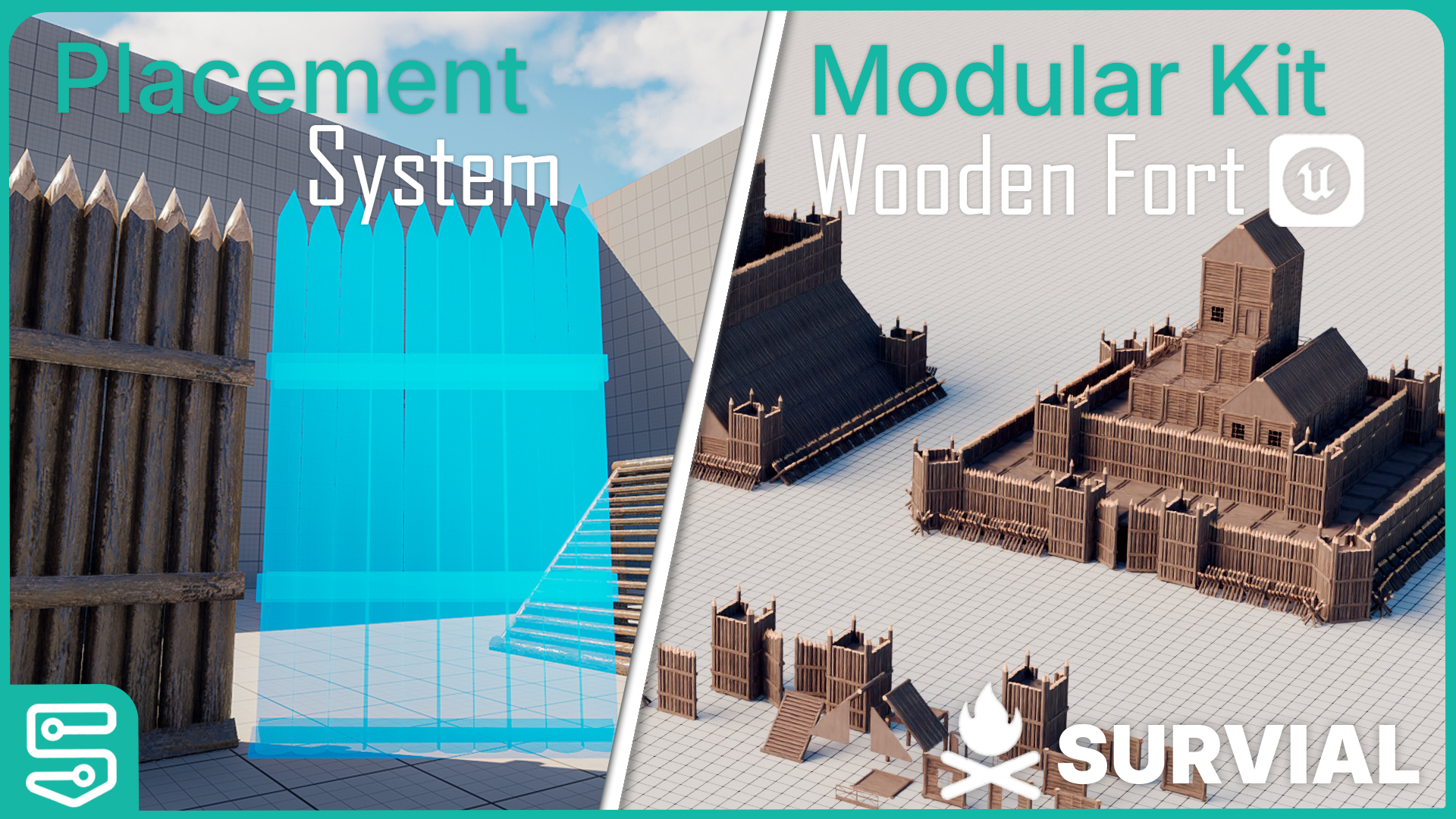 Wooden Fort Modular Kit – with Smart Placement System | Fab