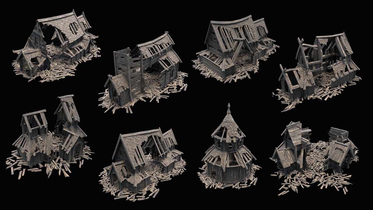 Media 1 for listing Ruined Medieval Wooden Buildings