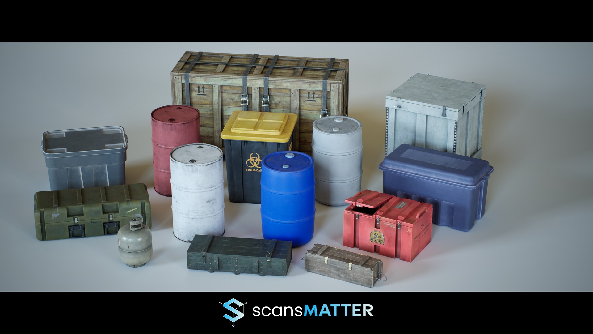 Media 1 for listing Crates & Barrels Kit - Game-Ready, Crates & Barrels 3D Assets