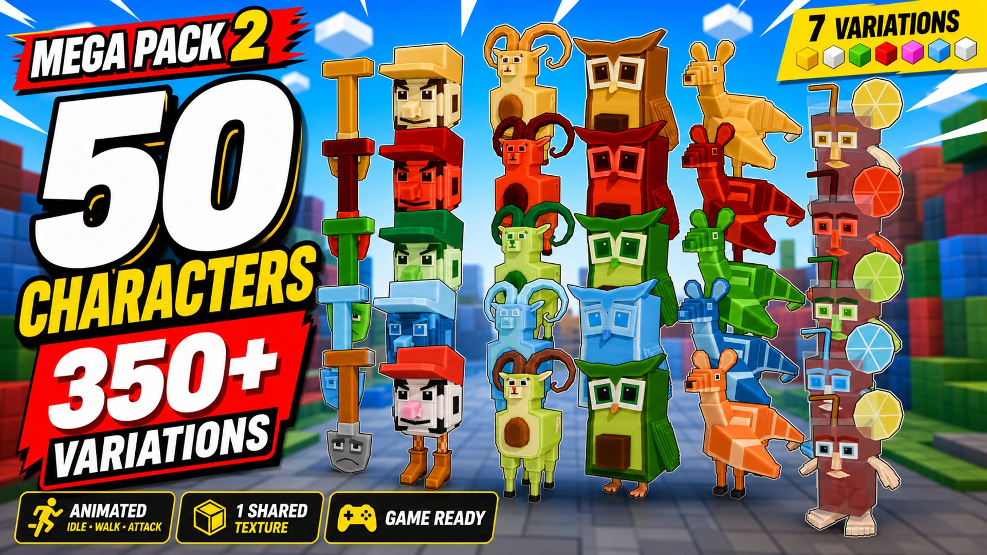 Brainrot Meme Animated Characters Mega Pack2 | Fab