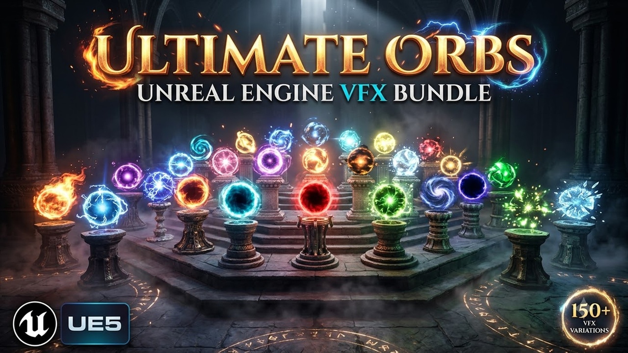 Media 1 for listing Stylized Energy Orbs VFX Bundle – Unreal Engine Niagara