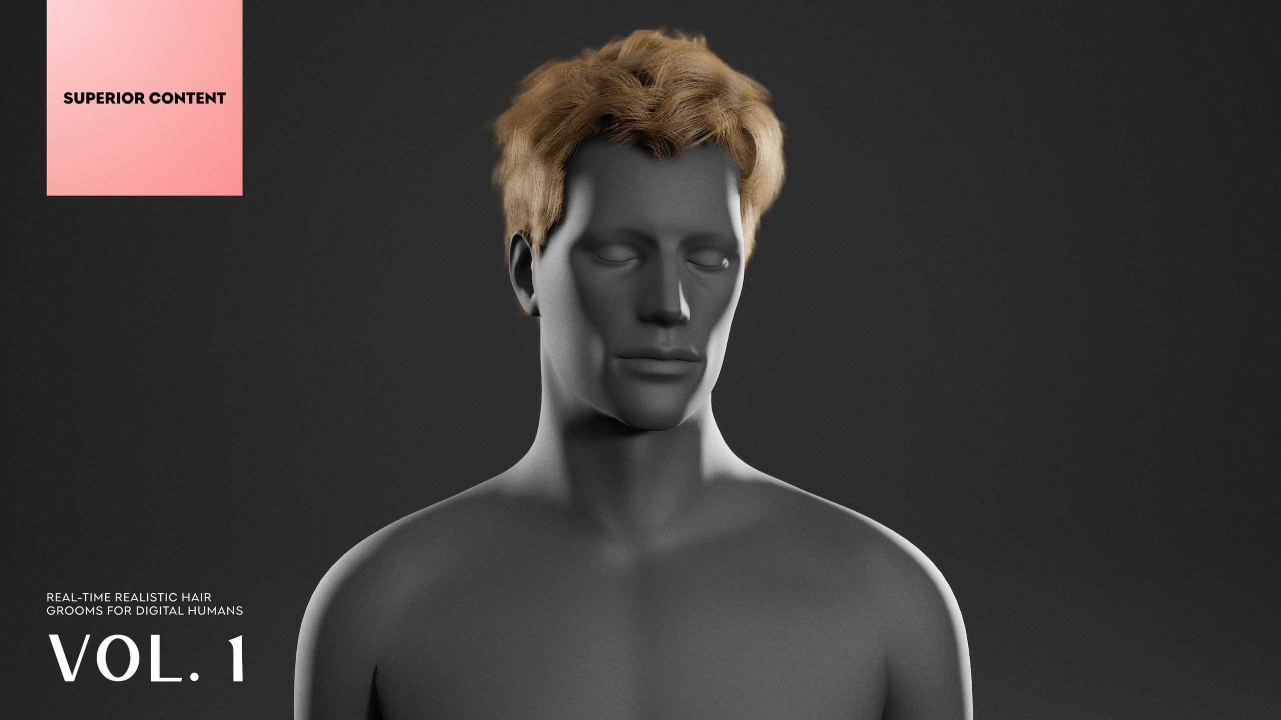 Multimedia 1 dla listy Real-time Realistic Male Hairstyle 04 Groom for Digital Humans