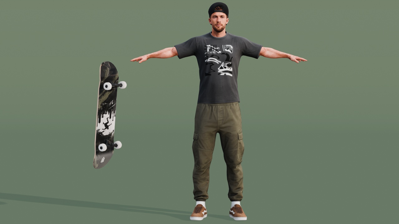 Media 1 for listing Skateboarder - Rigged