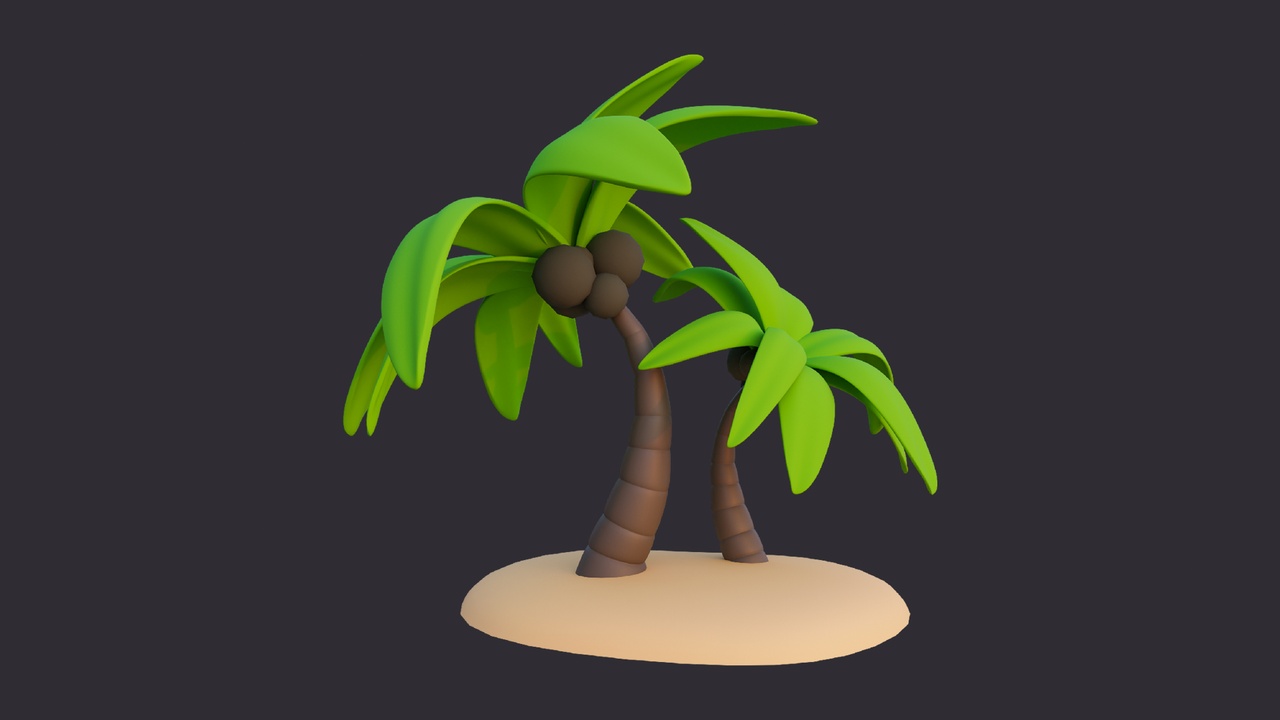 Media 1 for listing Low Poly Coconut Tree