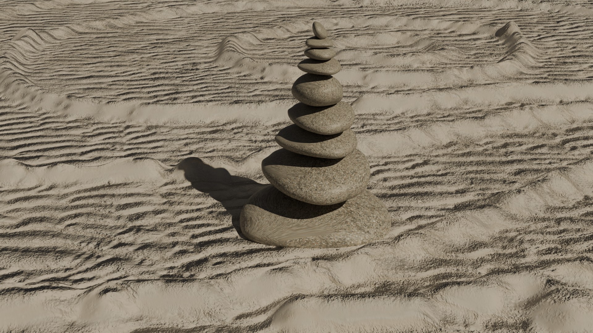 Sand Pyramid Vector Pebble Pyramid on Sand | Fab
