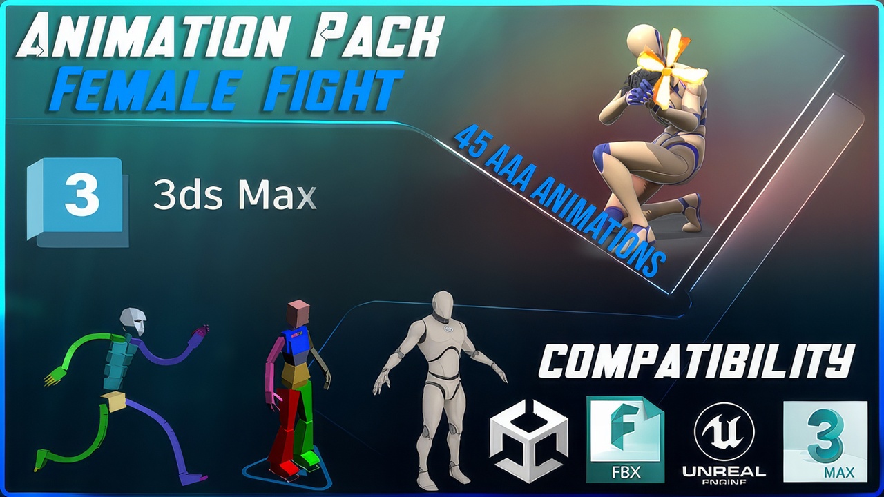 Media 1 for listing Fighter Girl - Animation Pack