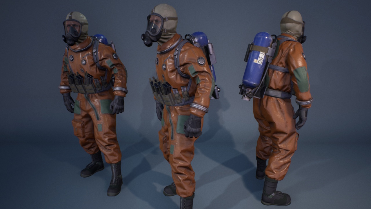 Media 1 for listing Character Factory Vol8 HAZMAT suit