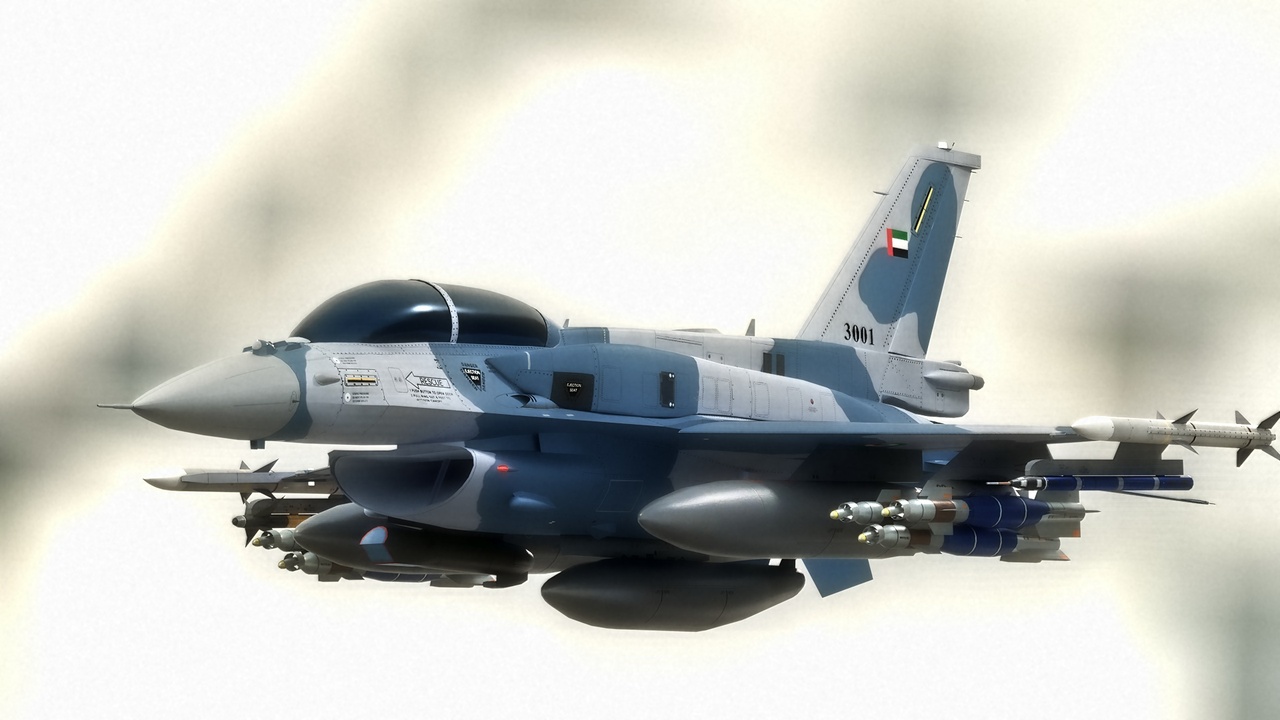 Media 1 for listing F-16D Block 60-Fully Rigged-High Resoulution Changabel Textures