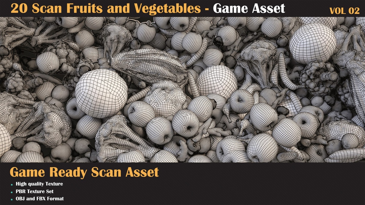 Media 1 for listing 20 - 3D Scanned Fruit Collection Vol. 1