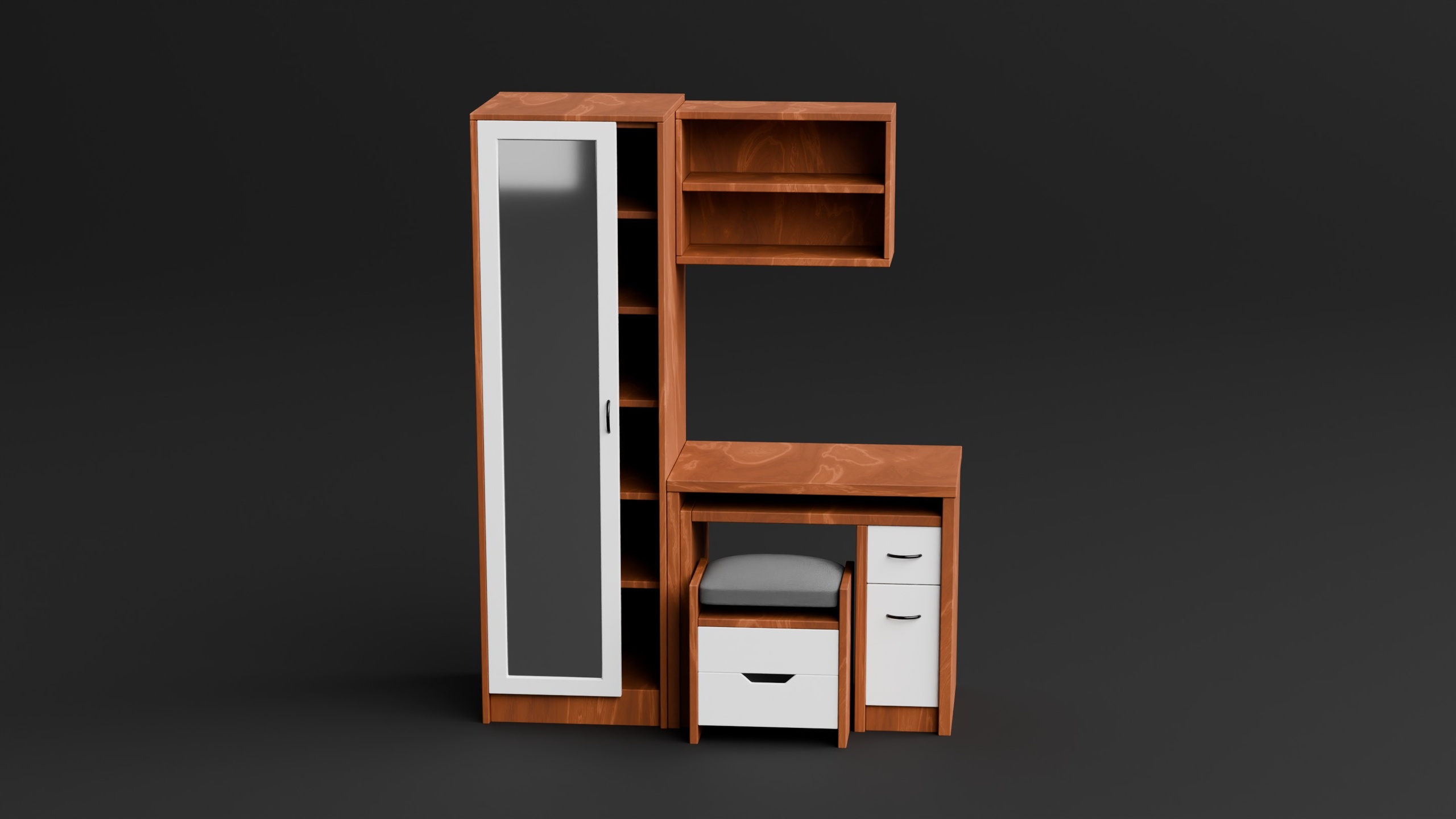 Media 1 for listing Modern Study Table with Wardrobe