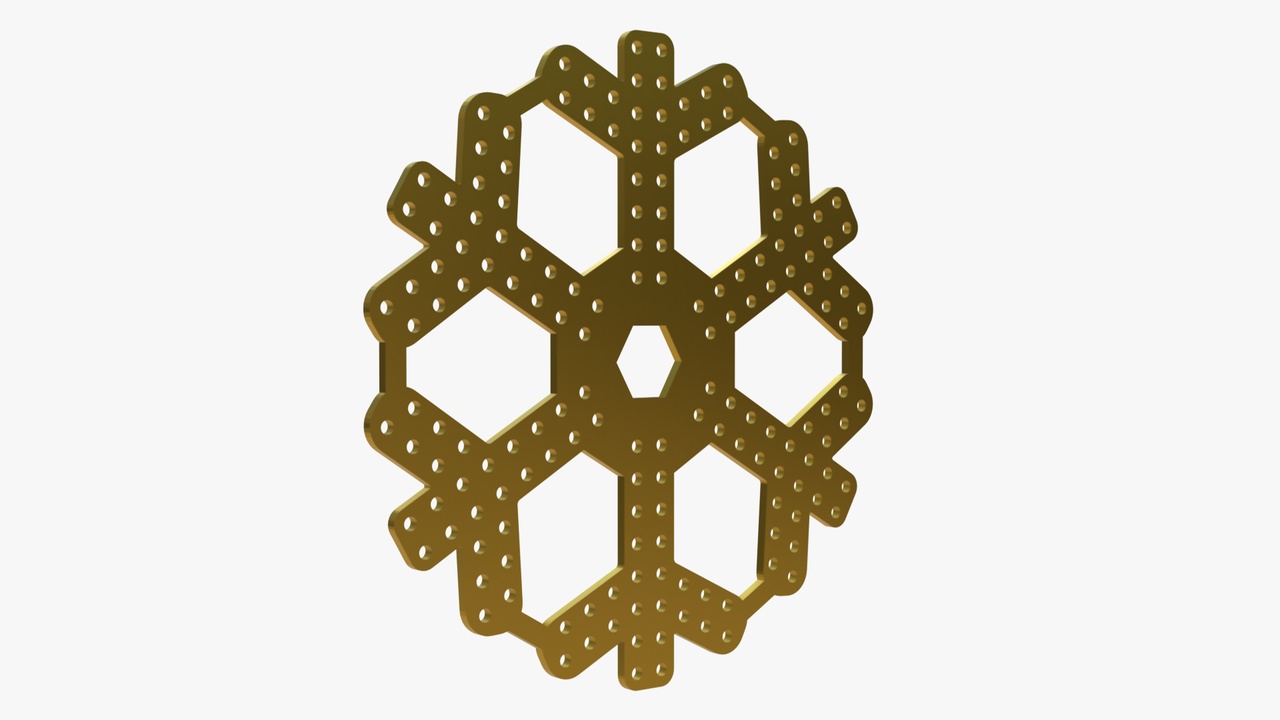 Media 1 for listing Hexagonal Snowflake Ornament