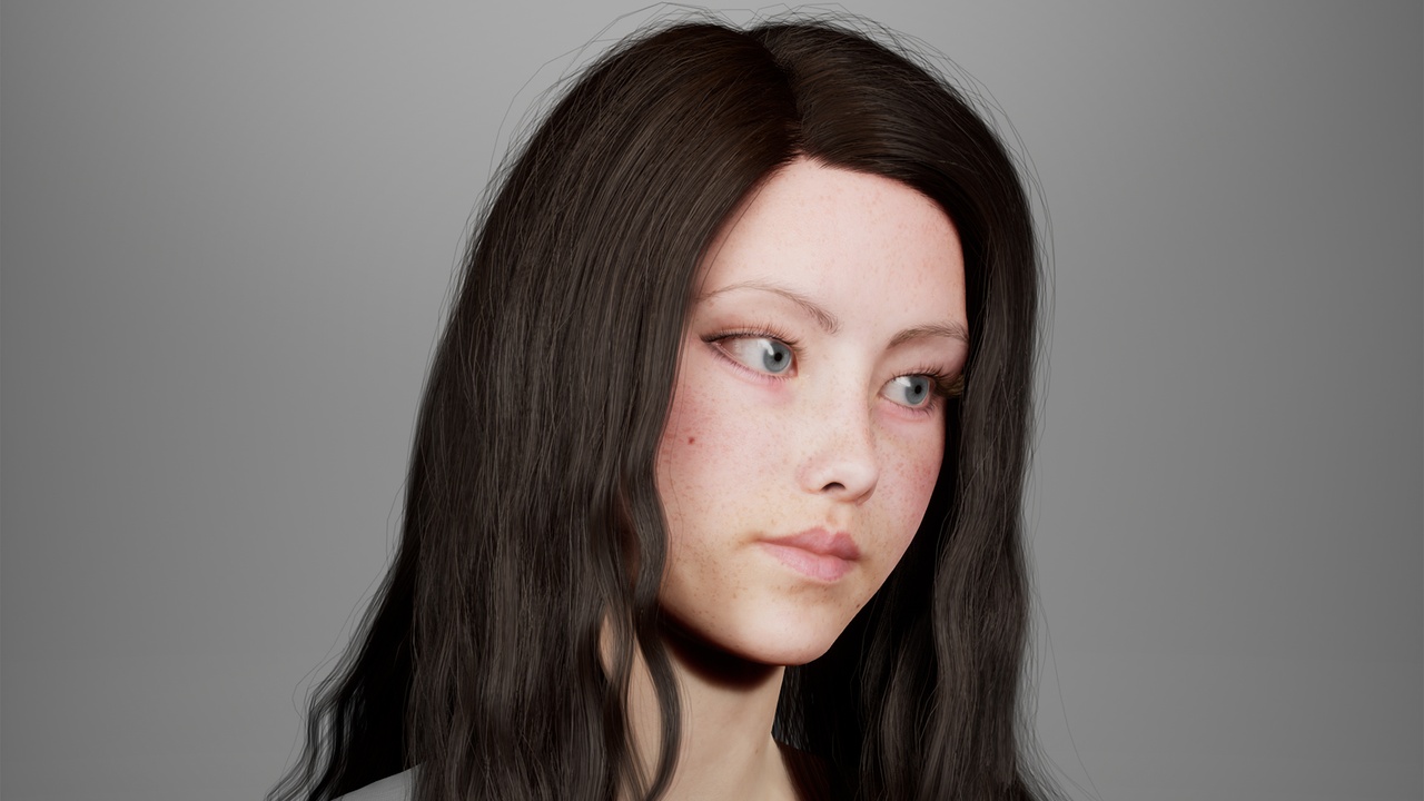 Media 1 for listing MetaHair 211- Groom hair for Metahumans - With lowpoly version in additional