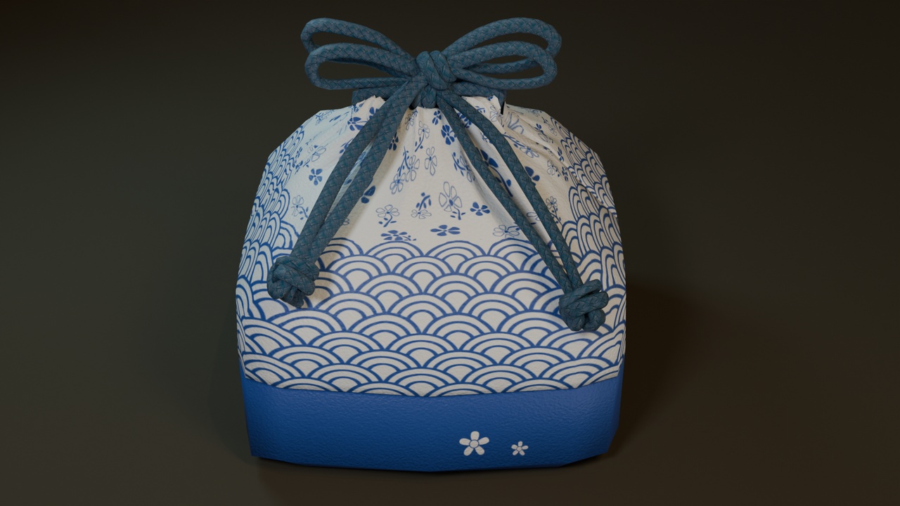 Media 1 for listing Japanese Drawstring Bag (KINCHAKU)