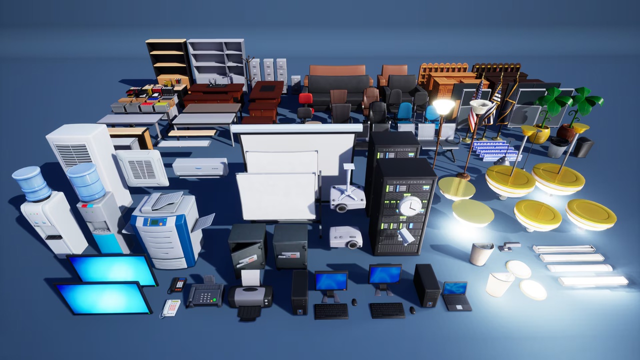 Media 1 for listing Stylized Office Furniture & Props