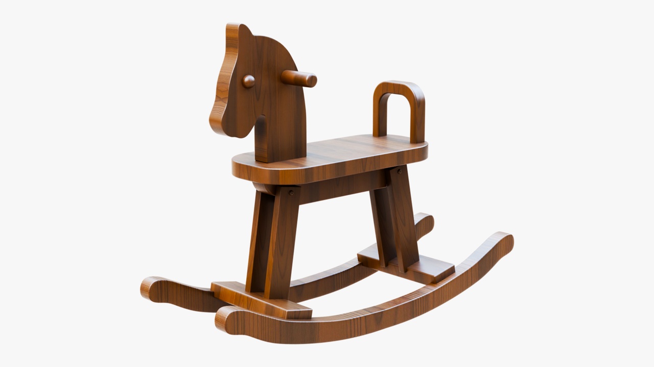 Media 1 for listing Children Wooden Rocking Horse Toy