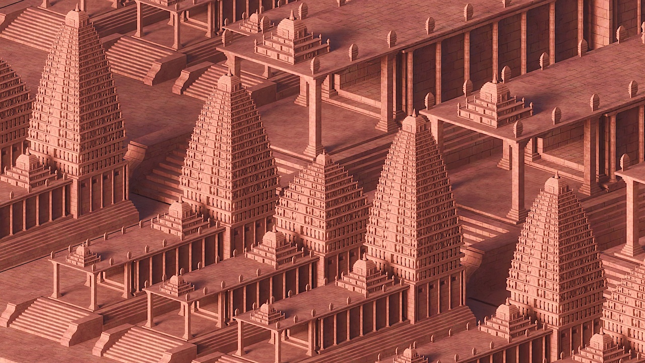 Media 1 for listing Three Temples Pack - 3d model temple for renders, game and animation.