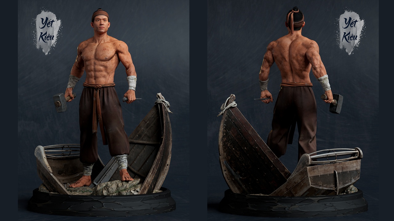 Realistic Character Male Asia YetKieu Vietnamese 제품 등록을 위한 미디어 1개