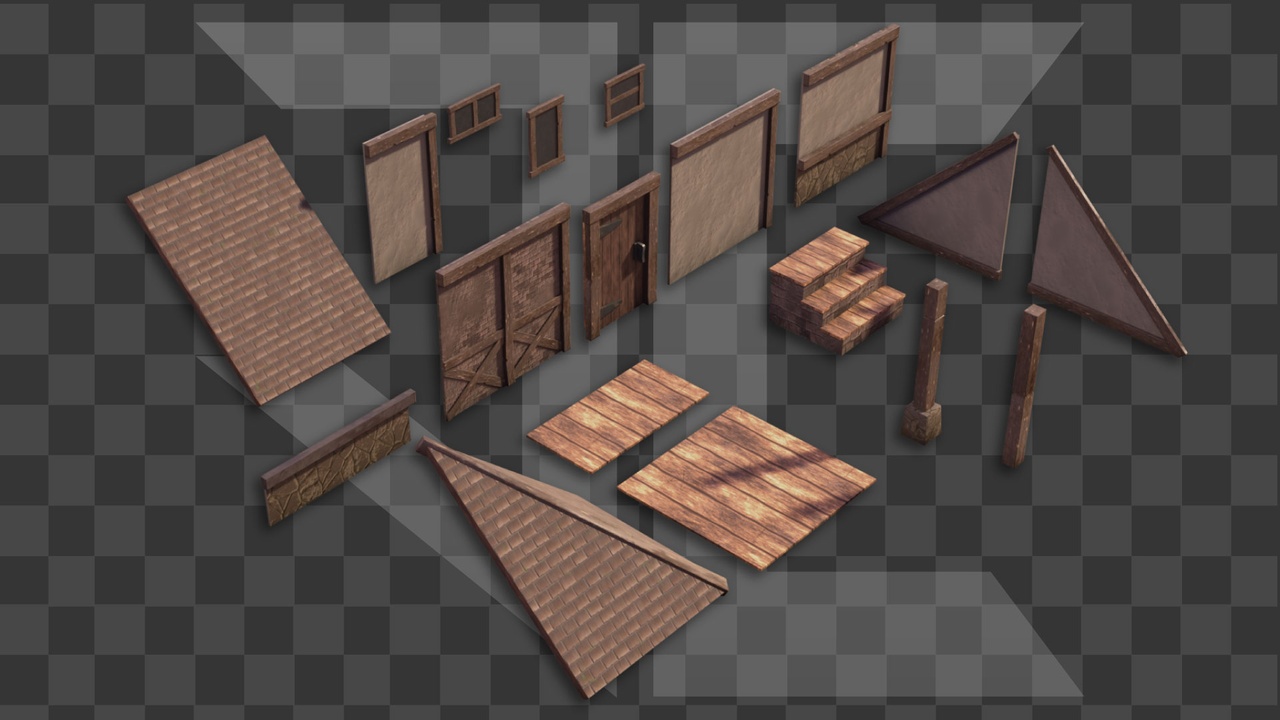 Media 1 for listing Asset Pack Vol 2 - Modular Medieval House