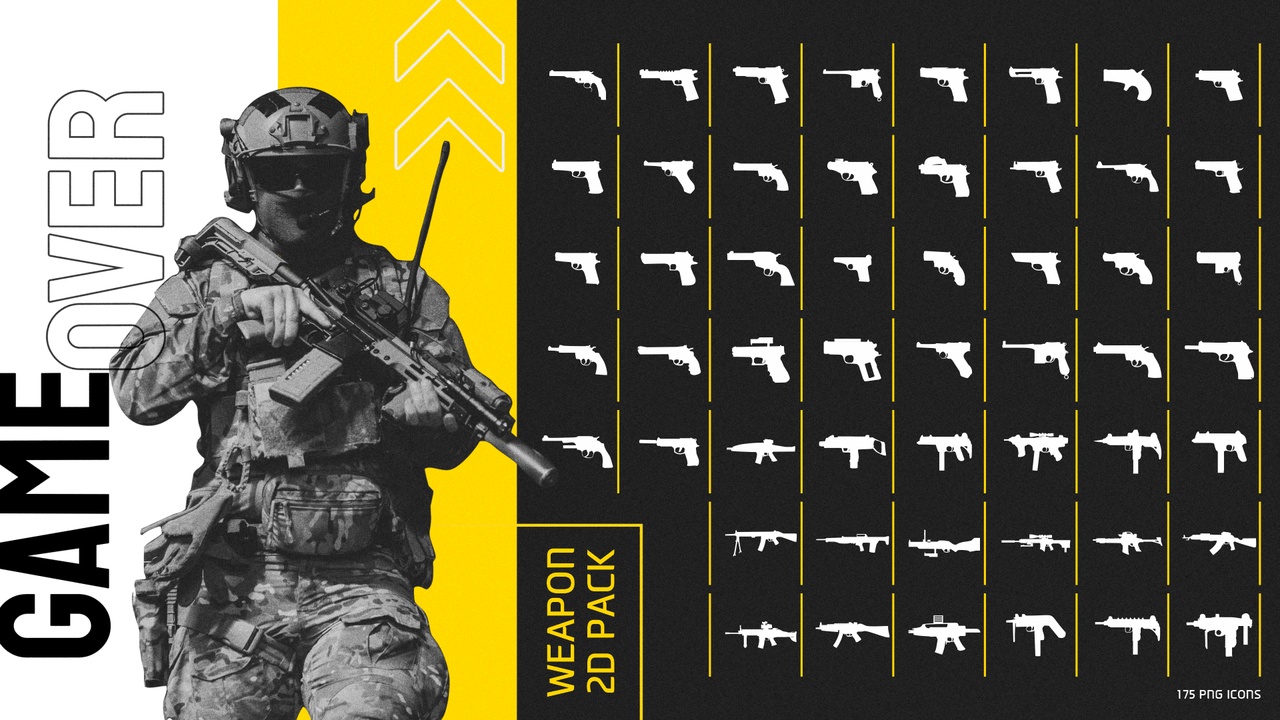 Media 1 for listing 2D Weapon Icons Pack