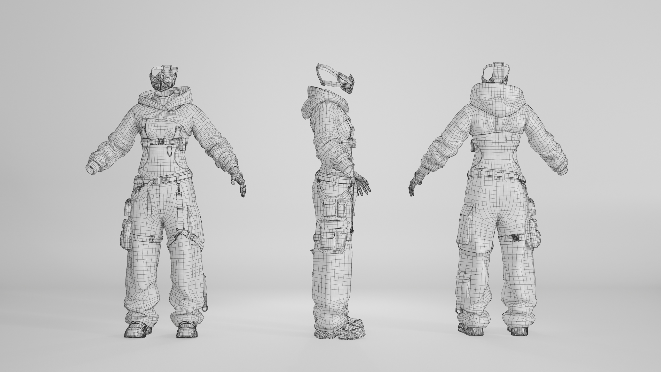 Media 1 for listing Cyberpunk Techwear Outfit for MetaHuman (Parametric)