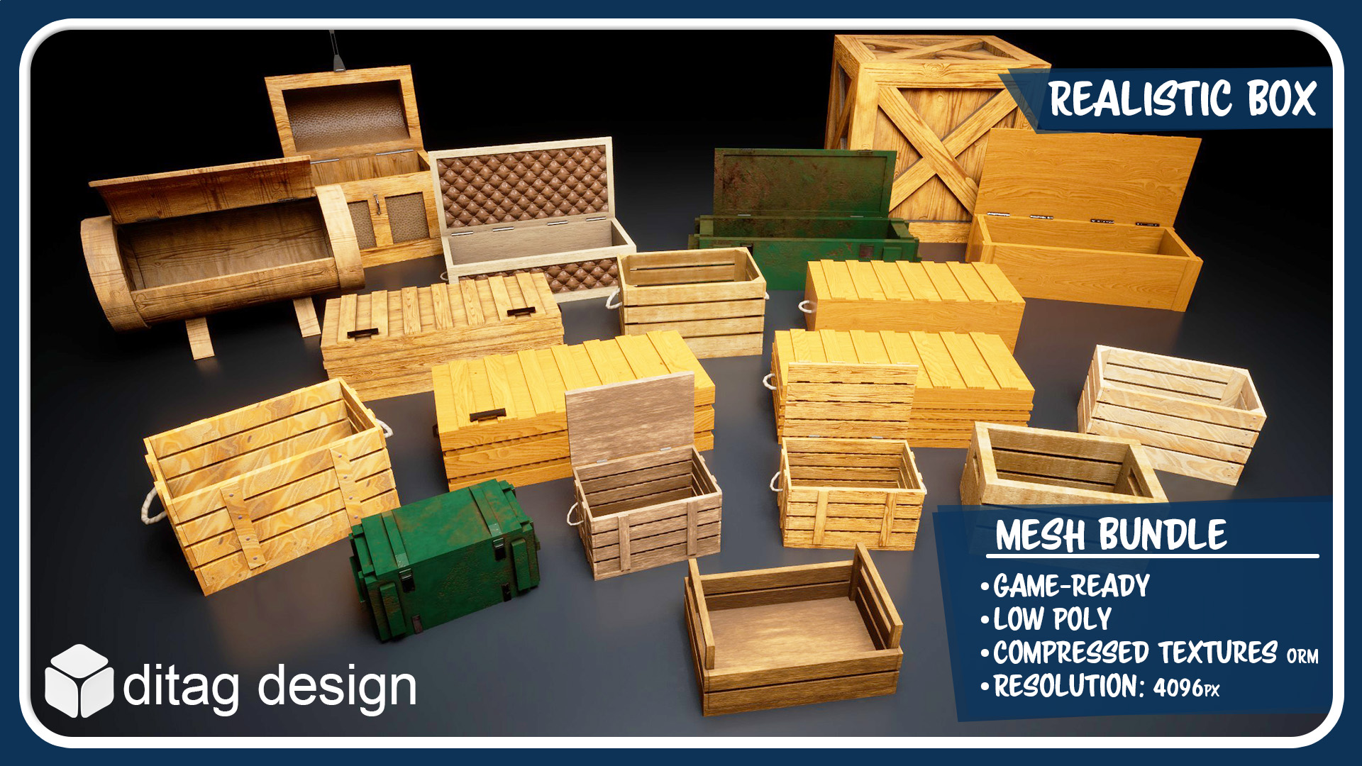 Box 01 - Realistic 4K PBR Mesh Bundle | Fab