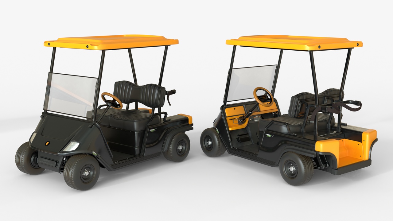 Media 1 for listing Black Golf Car Realistic Utility vehicle