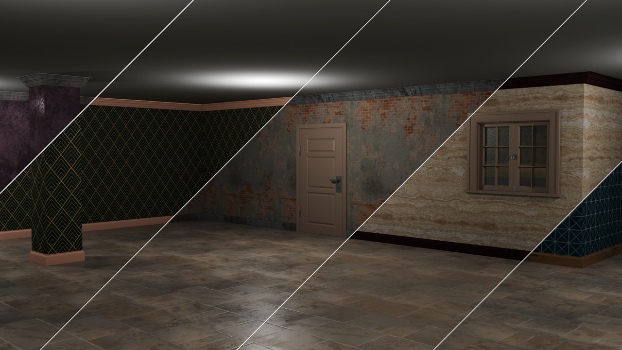 Media 1 for listing Modular Walls Pack - 450+ PBR Pieces with Functional Door & Window